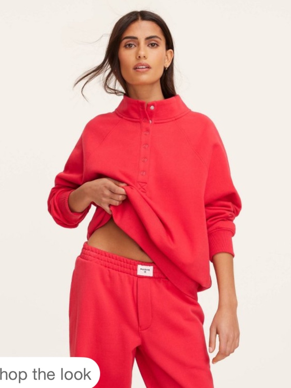 Parke red mockneck